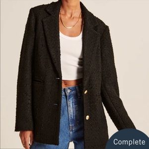 New Abercrombie and Fitch Tweed Blazer Coat